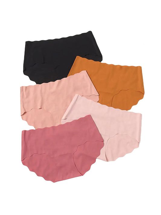 SHEWHE Womens Seanless Maternity Underwear Pregnancy Panties Breathable No Show Briefs 5 Pack